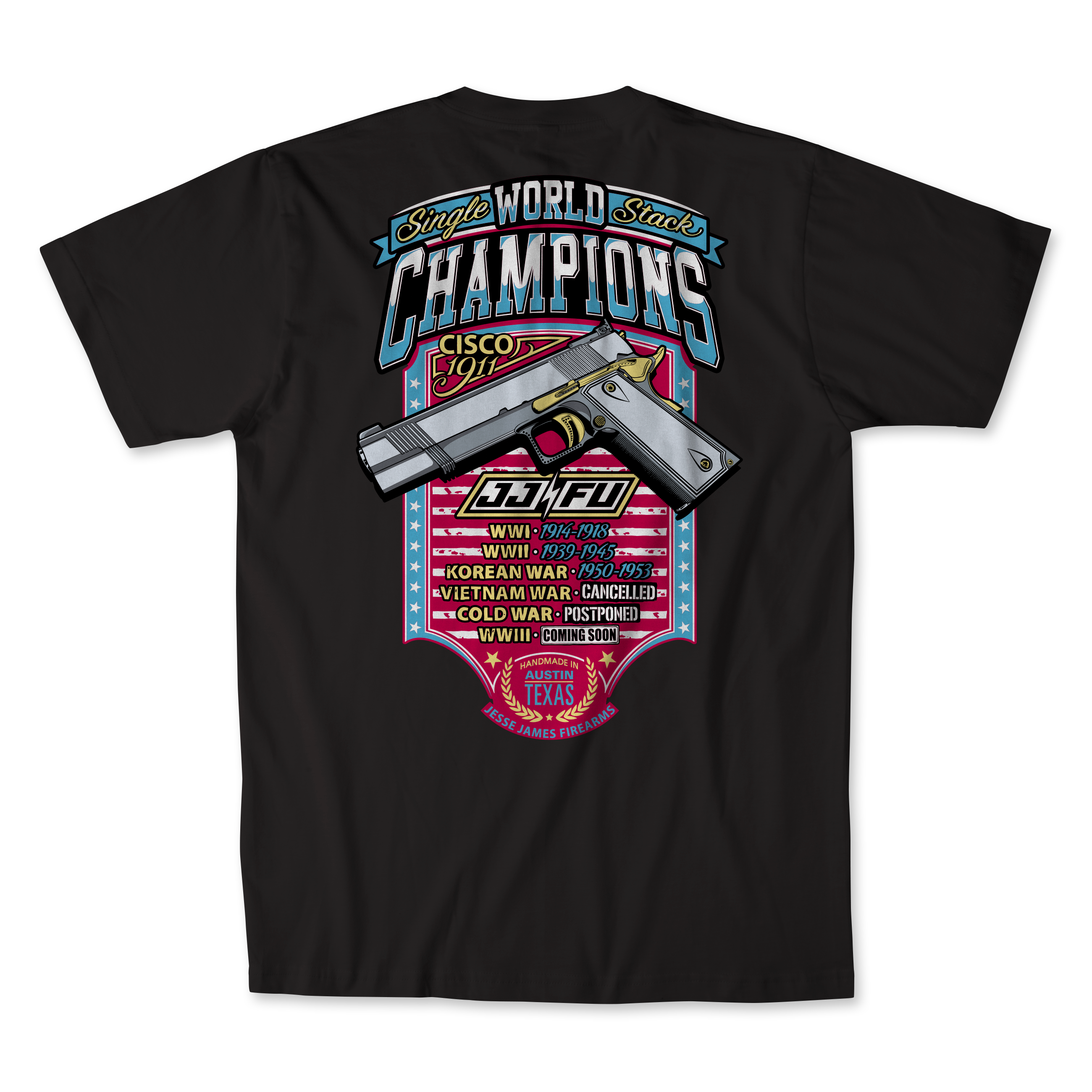 JJFU Cisco 1911 Single Stack World Champions Tee - Black