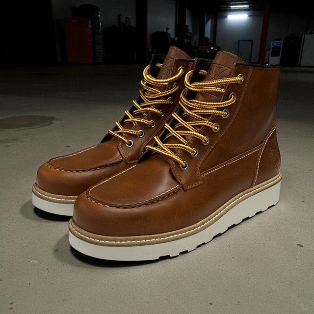 WCC RIGID LEATHER BOOTS - COGNAC
