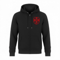 WCC ATX CROSS ZIP HOODY - BLACK/RED