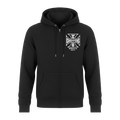 WCC ATX CROSS ZIP HOODY - BLACK/WHITE