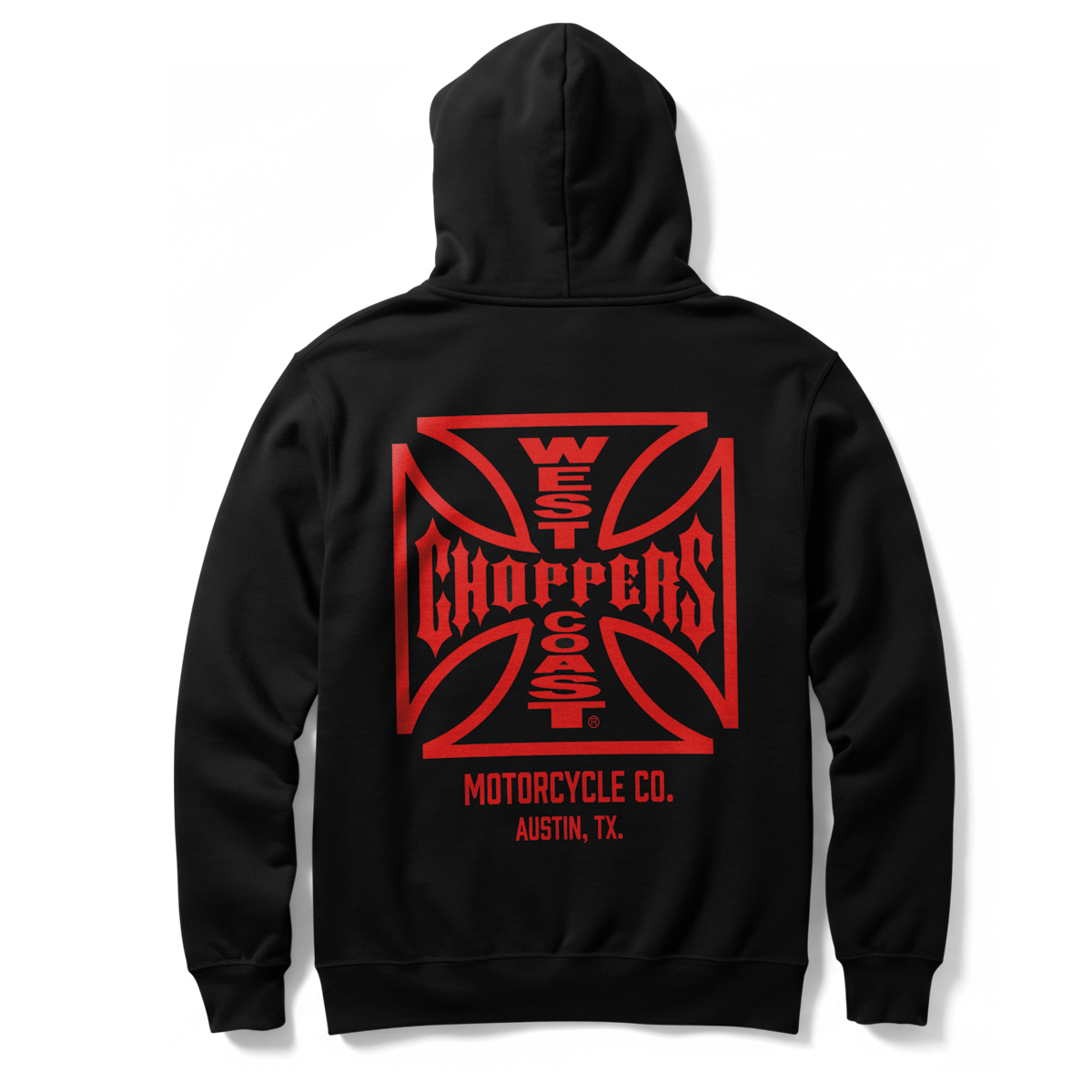 WCC ATX CROSS HOODY - BLACK/RED