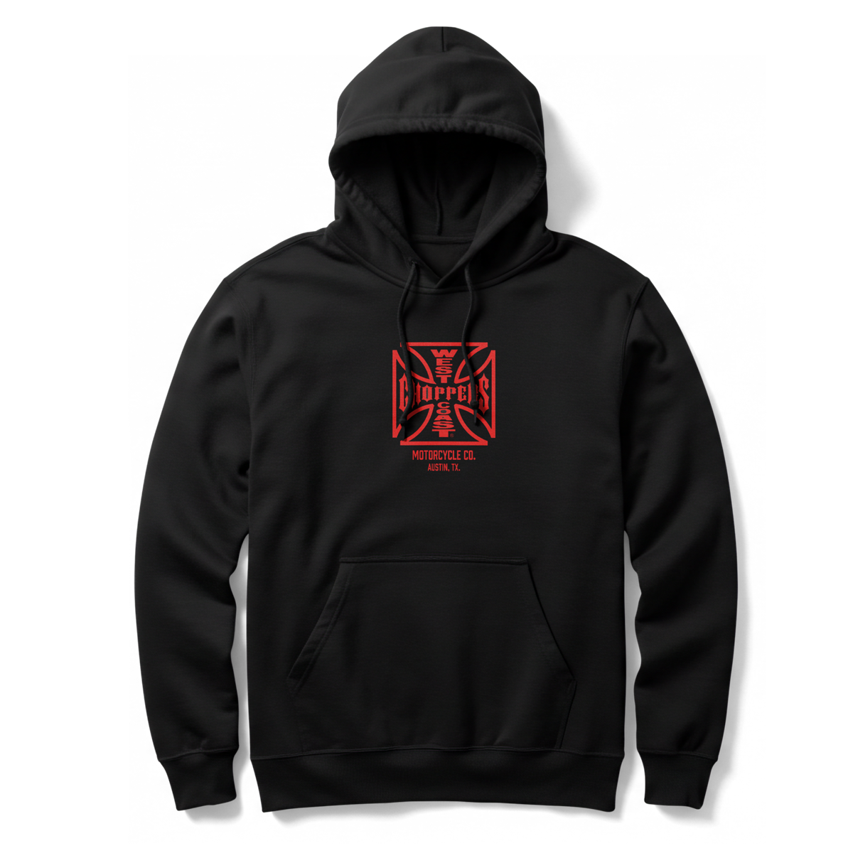 WCC ATX CROSS HOODY - BLACK/RED