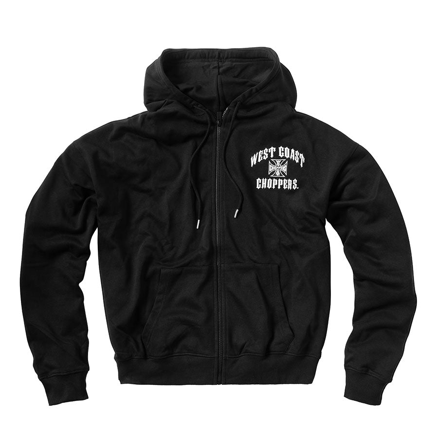 WCC IRON OVERSIZED ZIP HOODY - BLACK