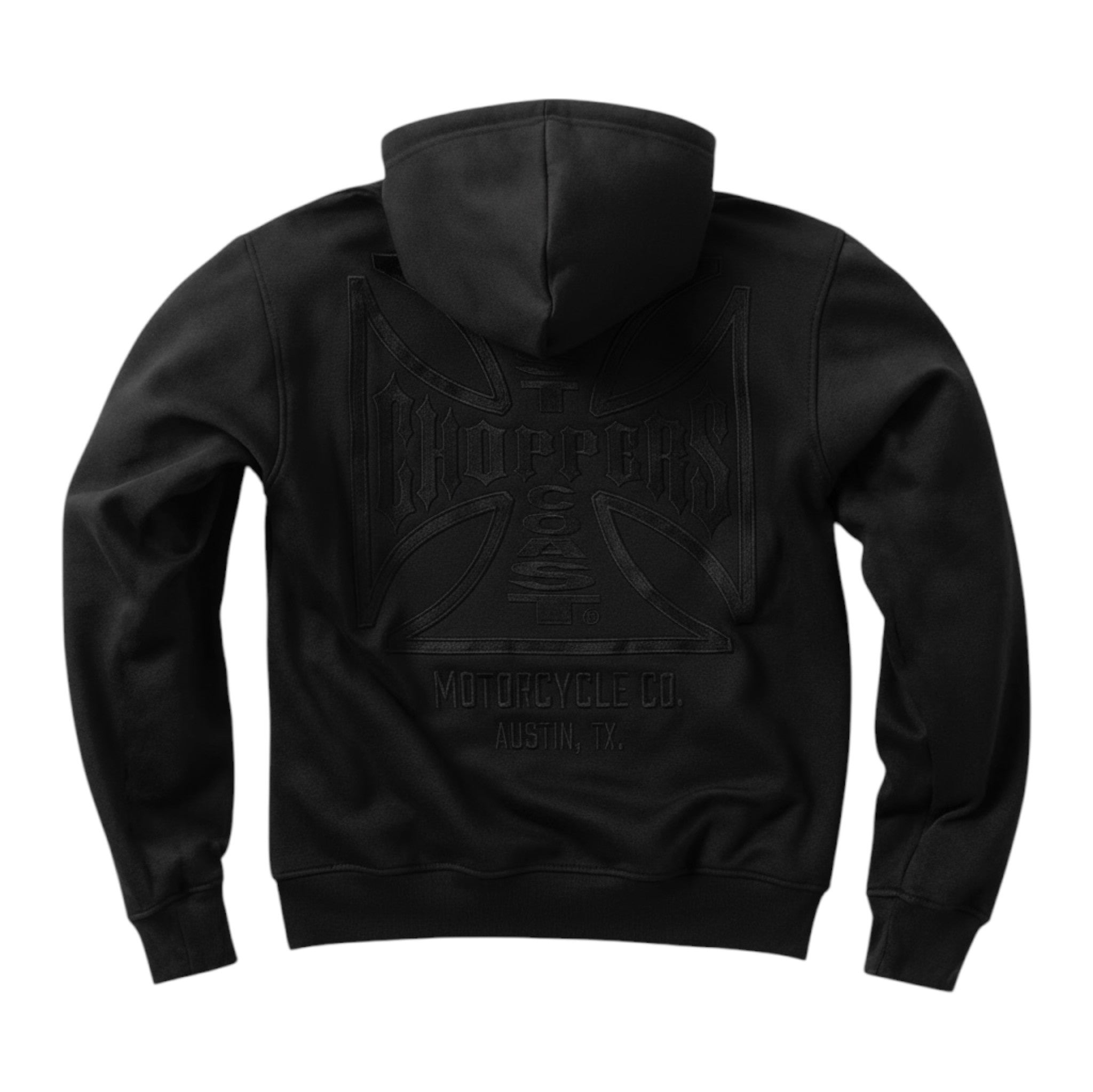 WCC DOMINATOR EMBROIDERED ZIP HOODY - BLACK