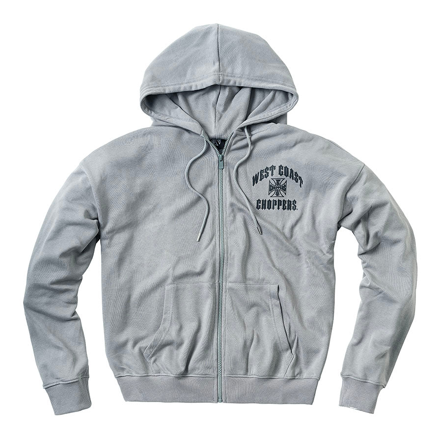 WCC IRON OVERSIZED ZIP HOODY - STEEL GREY