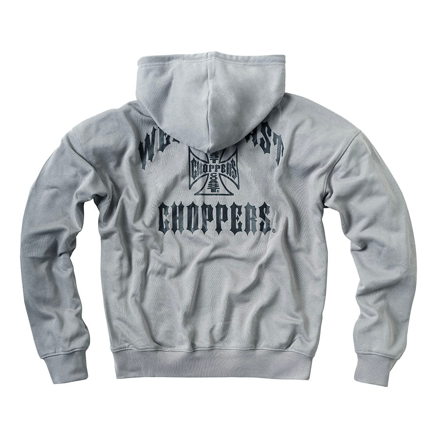 WCC IRON OVERSIZED ZIP HOODY - STEEL GREY