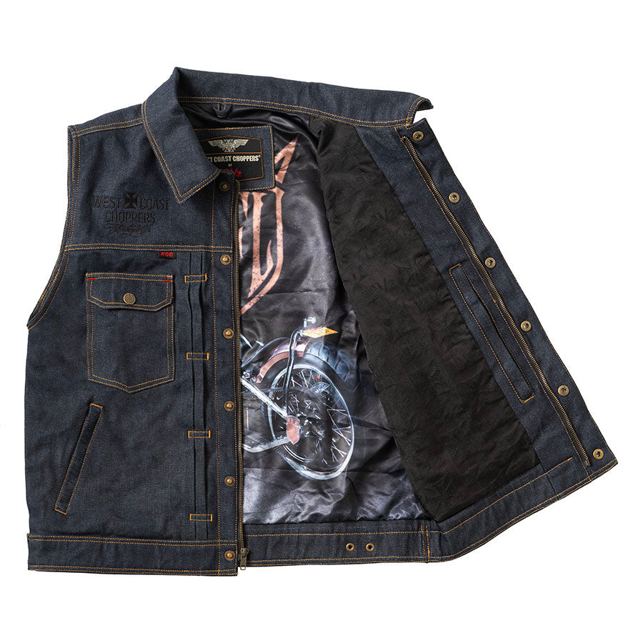WCC x 13 1/2 Dominator Denim Riding Vest -Raw Denim