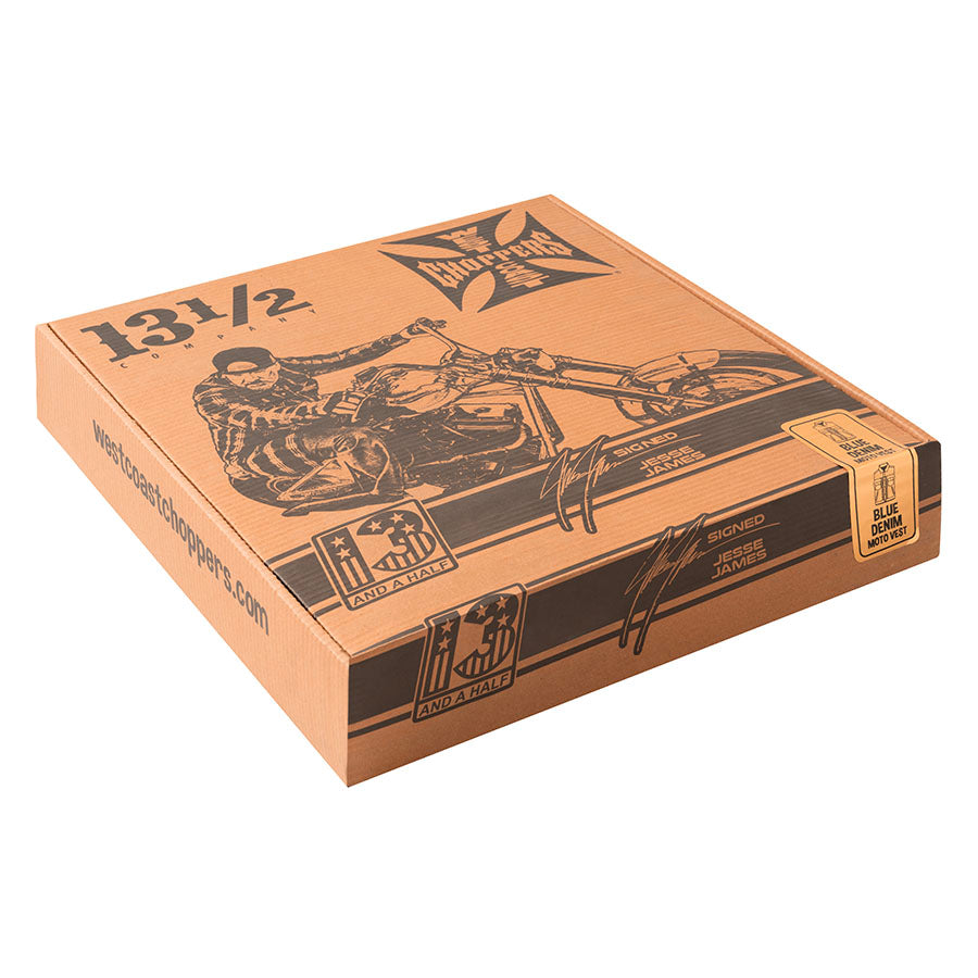 WCC x 13 1/2 Dominator Denim Riding Vest -Raw Denim