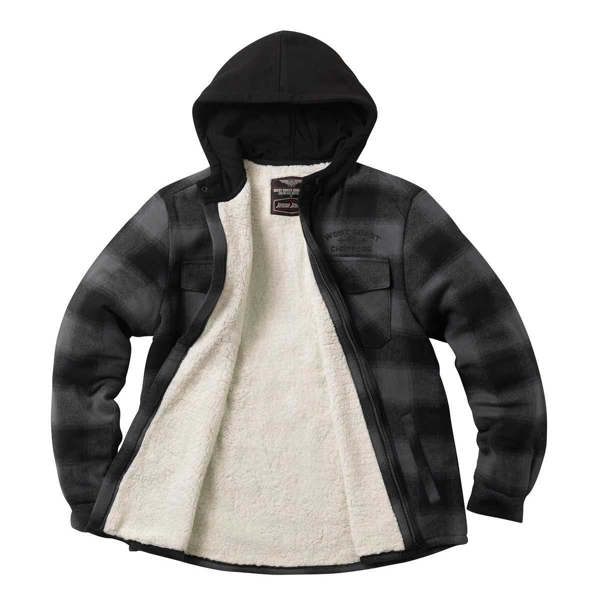 WCC HELL BENT FLANNEL JACKET - CHARCOAL/BLACK