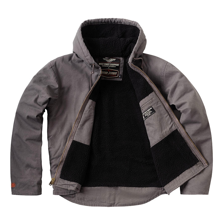 WCC SHERPA LINED HEAVY DUTY WORK JACKET - CHARCOAL