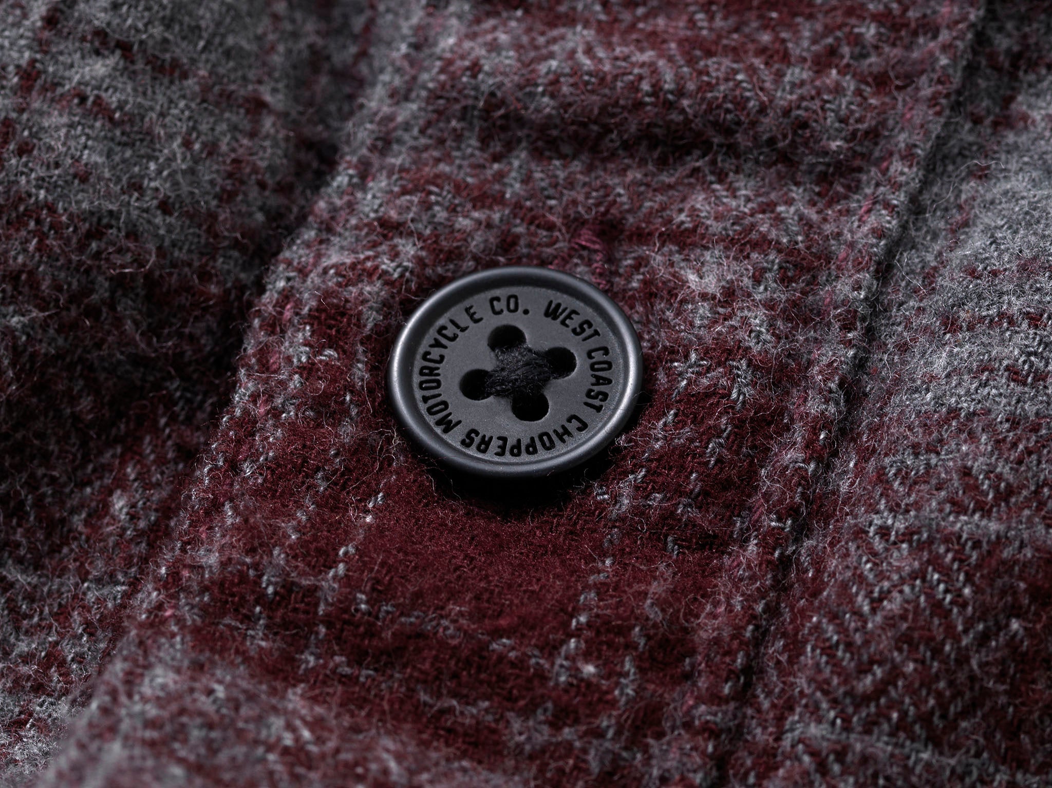 WCC RIGID FLANNEL - BURGUNDY/GREY