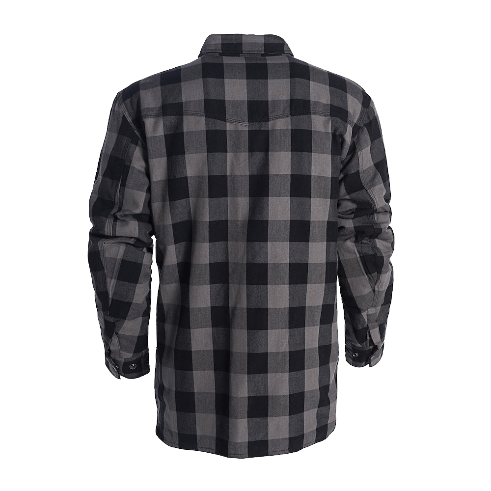 FLANNEL KEVLAR RIDING SHIRT GREY-BLACK