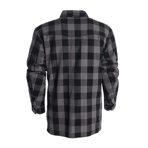 FLANNEL KEVLAR RIDING SHIRT GREY-BLACK