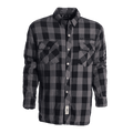 FLANNEL KEVLAR RIDING SHIRT GREY-BLACK