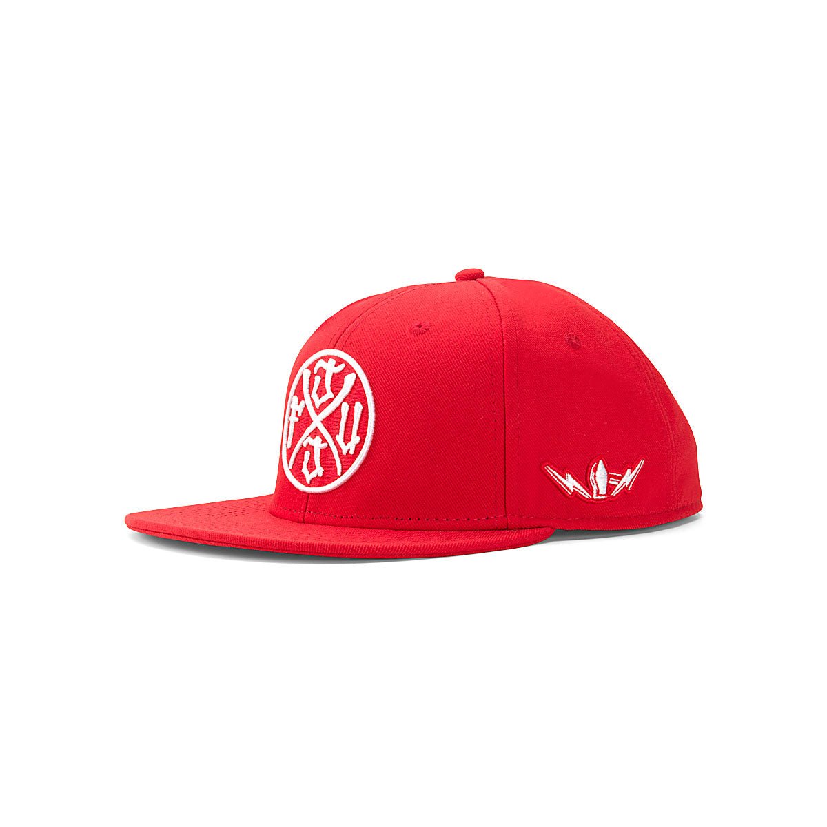 JJFU CIRCLE LOGO FLATBILL HAT - RED