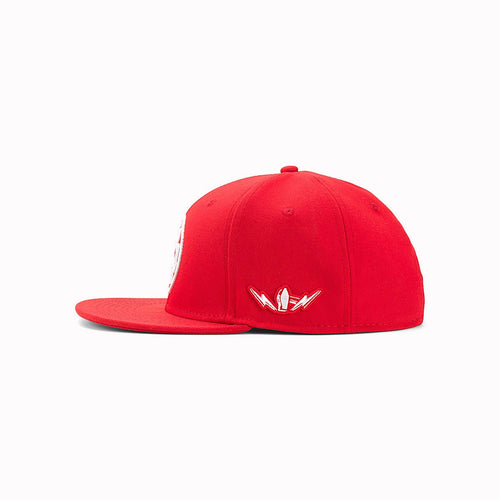 JJFU CIRCLE LOGO FLATBILL HAT - RED