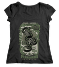 SKELLY SNAKE SCOOP-NECK T-SHIRT LADIES - BLACK
