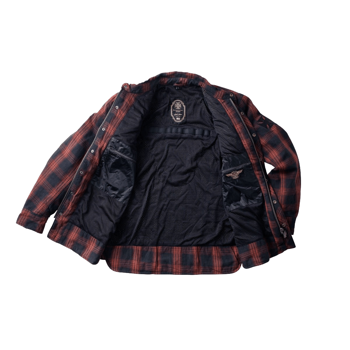 WCC AUSTIN KEVLAR RIDING SHIRT - RED/BLACK