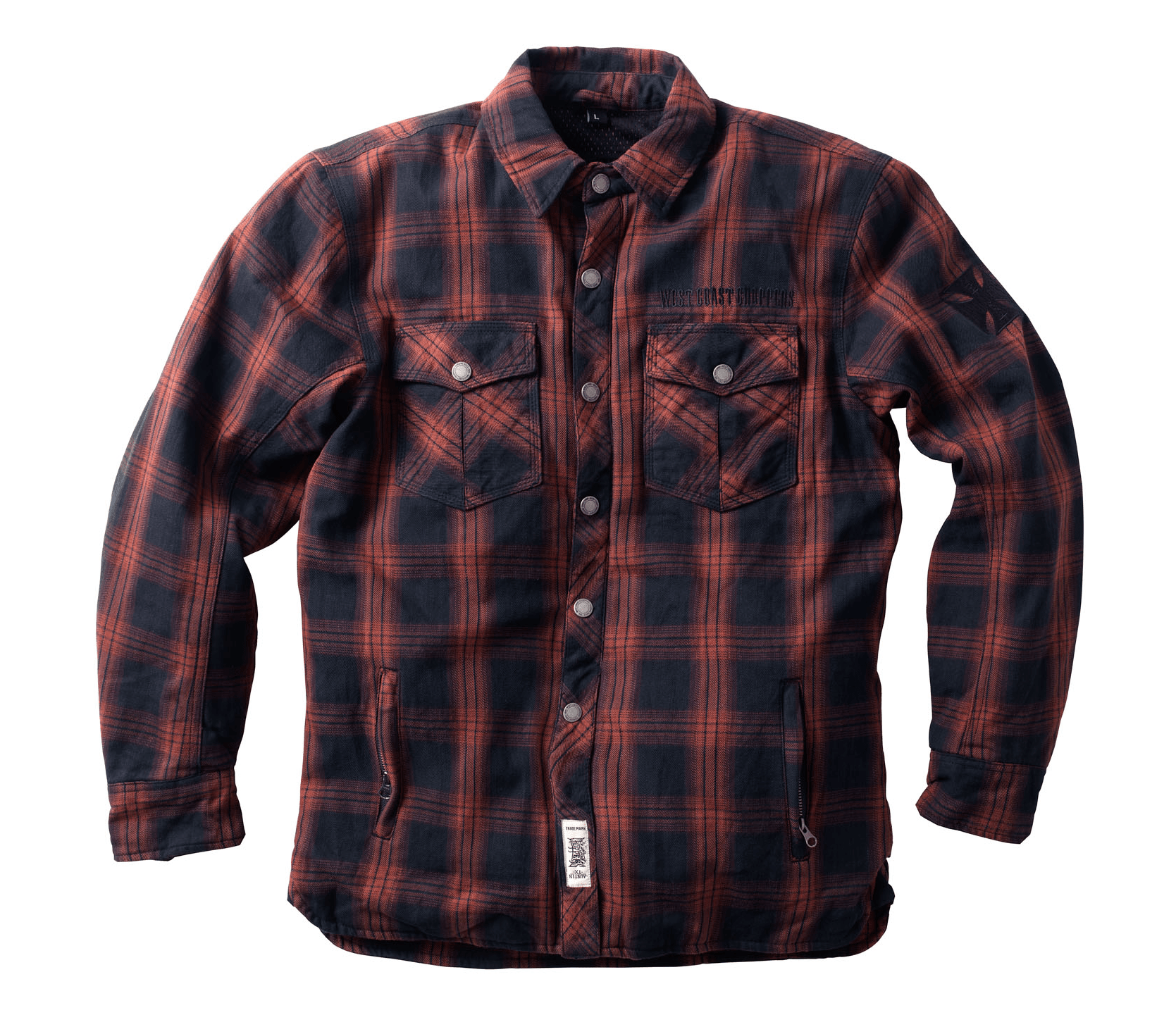 WCC AUSTIN KEVLAR RIDING SHIRT - RED/BLACK