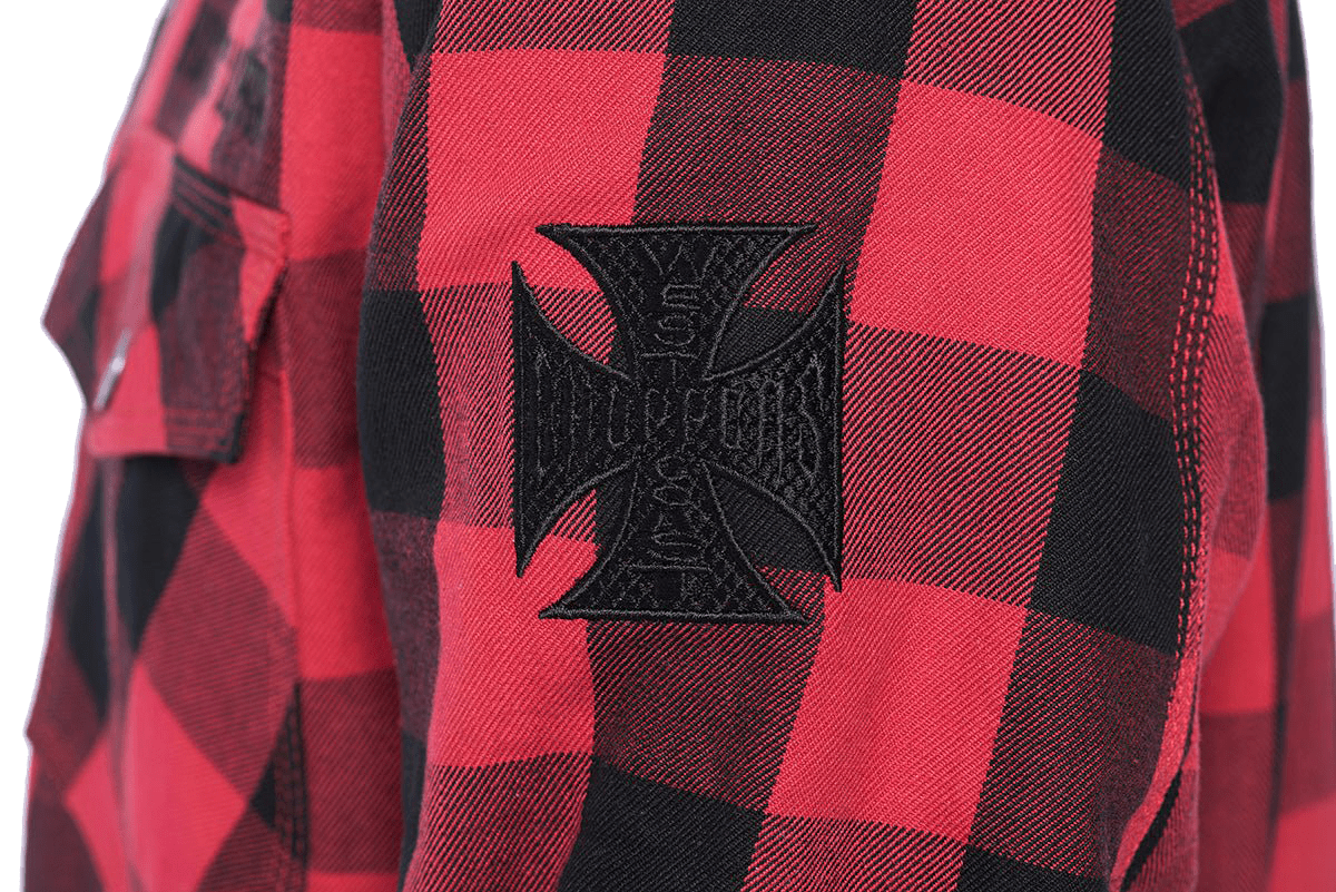 WCC - DOMINATOR KEVLAR RIDING FLANEL SHIRT - RED/BLACK