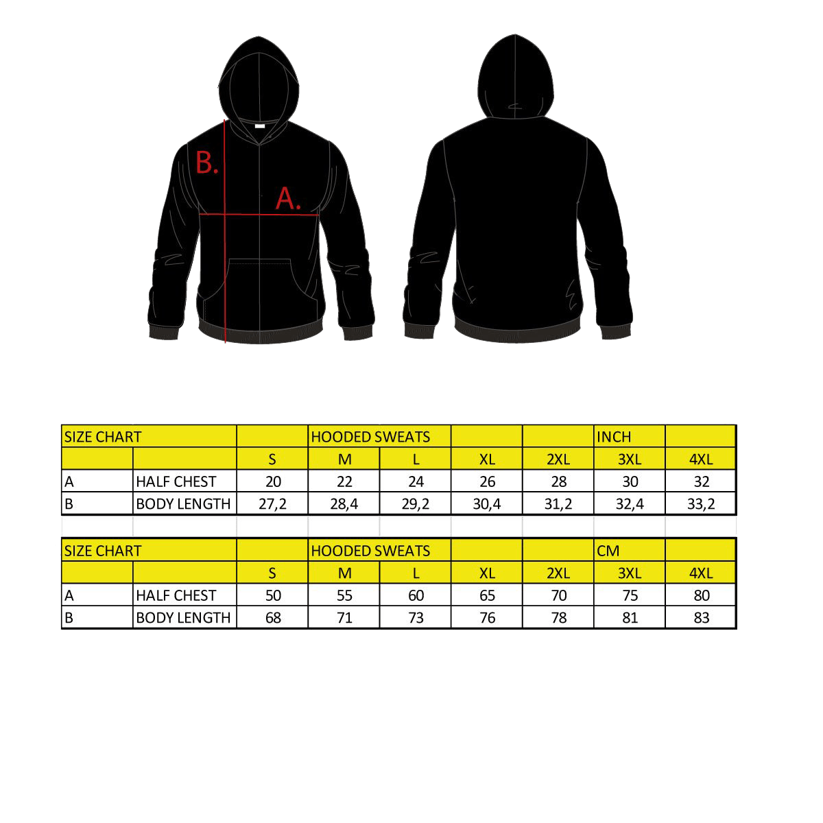 wcc og logo zip hoody - black