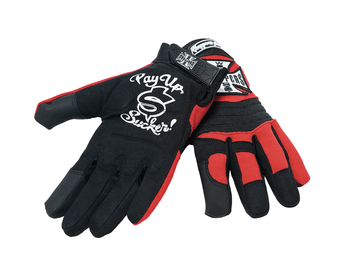 WCC - RIDING GLOVES - Black/Red