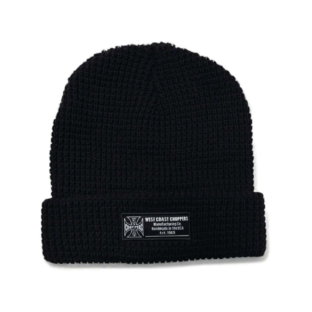 WCC WAFFLE CUFF BEANIE - BLACK