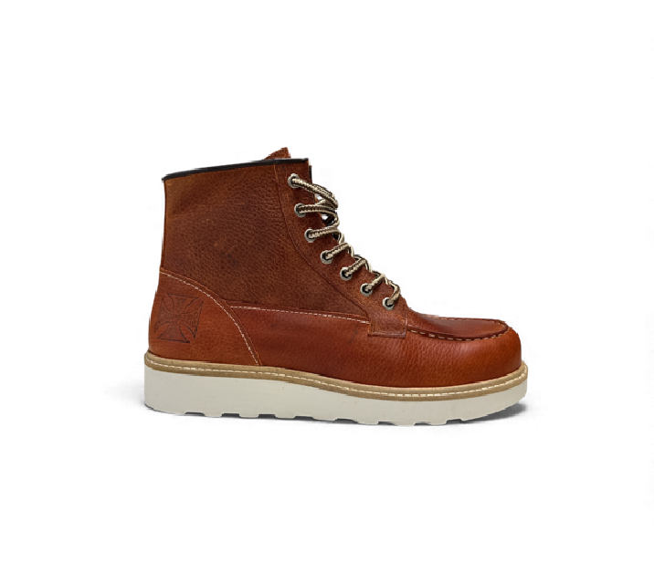 WCC RIGID LEATHER BOOTS - TUMBLE BROWN